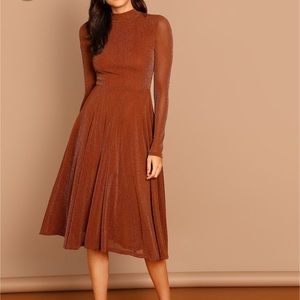 XS Burnt orange Midi Dress
